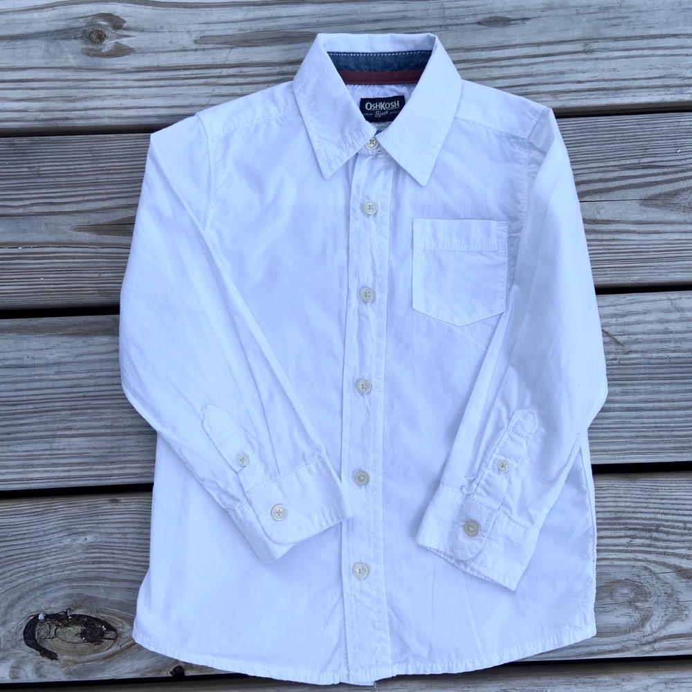 Osh Kosh Classic White Button-up Oxford 5T